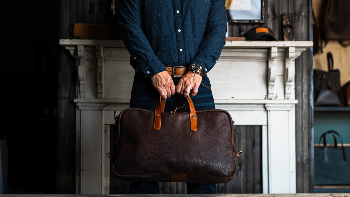 Recon Mini Messenger Bag  Horween Brown Cavalier Whiskey Leather