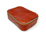 Leather Travel Case | Cognac Shrunken Bison
