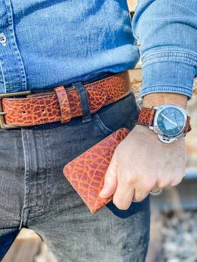 Ostrich leather card holder, still working out the kinks with this new type  of leather : r/Leatherworking