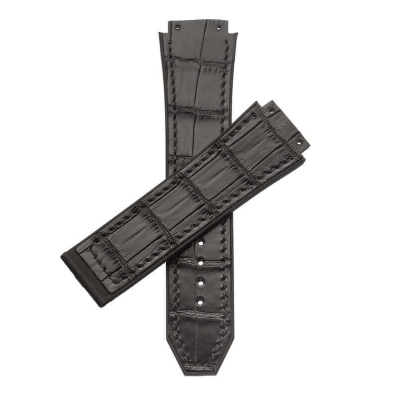 HUBLOT アリゲーター　ベルト Black Genuine Alligator Watch Strap for Hublot Big Bang