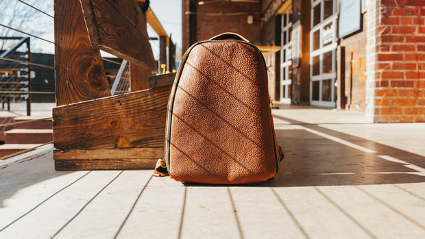 Jack Foster Travel Backpack | Cognac Shrunken Bison