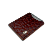 Slim Card Case  | American Shrunken Bison | Cognac