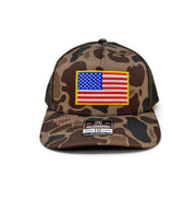 USA Flag Hat | Richardson 112 Duck Camo
