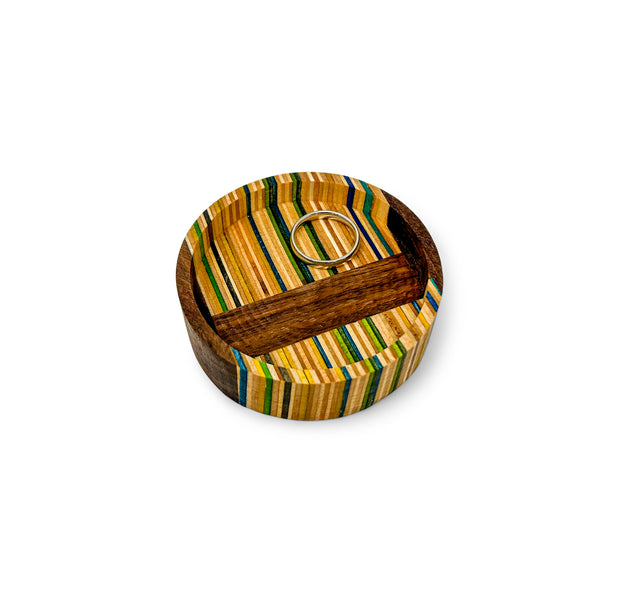 Wood Ring Dish / Black Walnut x Skate Deck