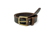 Handmade Leather Belt | Horse Butt | Walnut