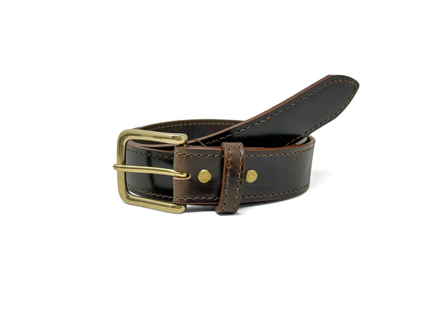 Handmade Leather Belt | Horse Butt | Walnut