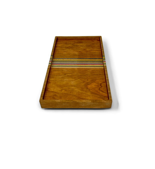 Wood Tray / Cherry + Recycled Skate Deck / Catchall + Valet Tray