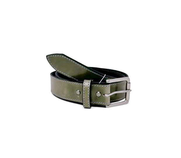 Handmade Leather Belt | English Bridle | Grey