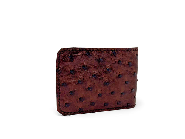 Brown Ostrich Card Holder