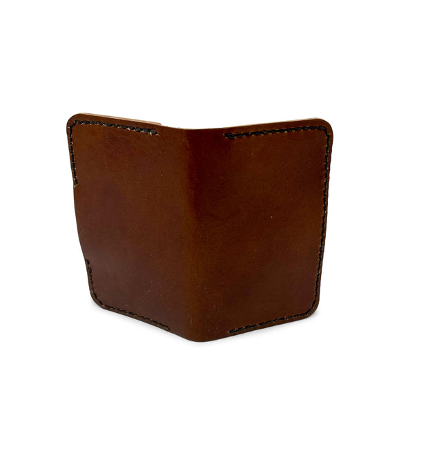 Handmade Leather Wallet |  Cardholder with Money Clip | Brown Horsebutt