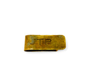 Engraved Hammered Brass Money Clip