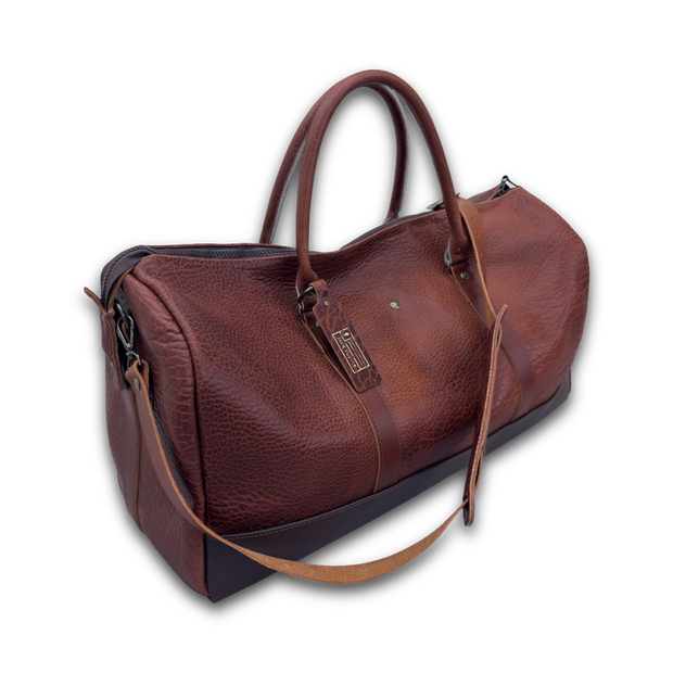 The Miller Leather Duffel | Shrunken Bison | Cognac