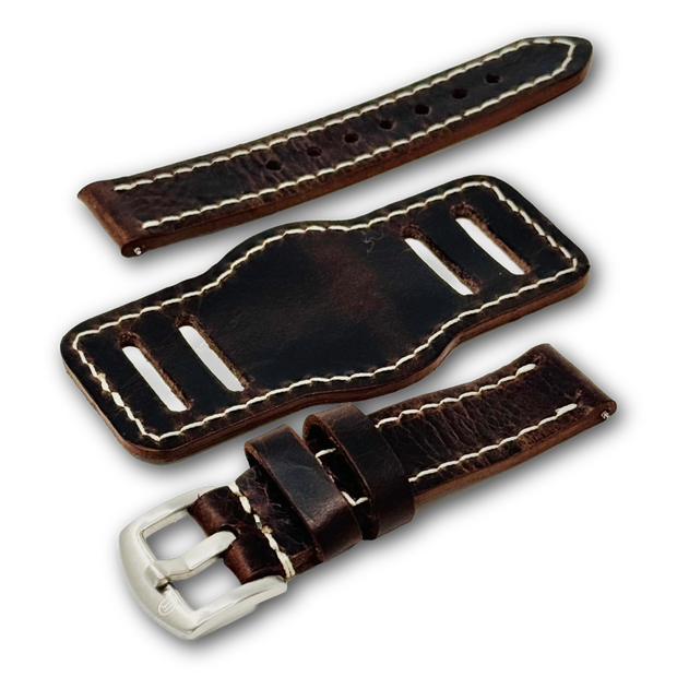 Aviator Bund Strap | Badalassi Tobacco Brown