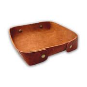 Valet Tray L | American Shrunken Bison | Cognac