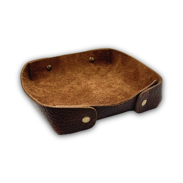Valet Tray L | American Shrunken Bison | MAHOGANY