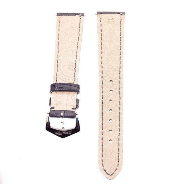 Apple Watch Leather Band ™ Matt Black Alligator Watch Strap