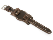 Premium Aviator Bund Strap in Horween Dark Brown Chromexcel