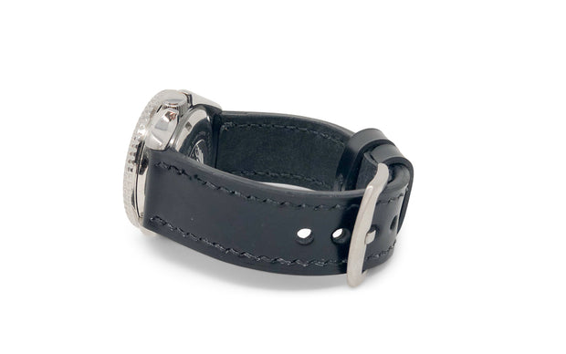 "Calhoun" Premium Watch Strap with Black Shell Cordovan
