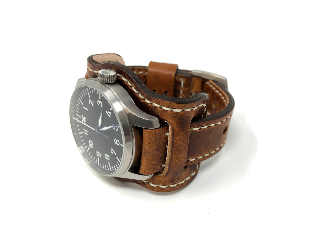Bund Watch Straps Horween Dublin English Tan Leather Jack Foster