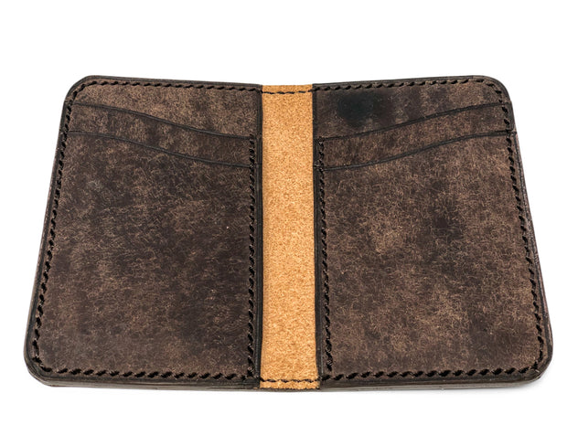Handmade Leather Wallet |  Vertical | Horween English Tan Dublin