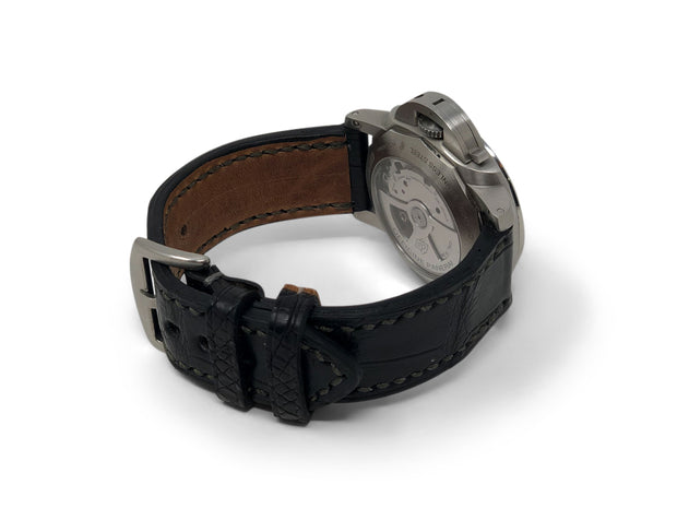 “Calhoun” Premium Strap | American Alligator Leather | Black