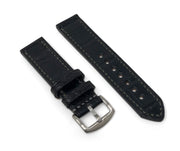“Calhoun” Premium Strap | American Alligator Leather | Black