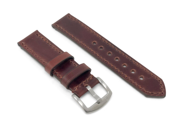 "Calhoun" Premium Watch Strap with Cedar Shell Cordovan