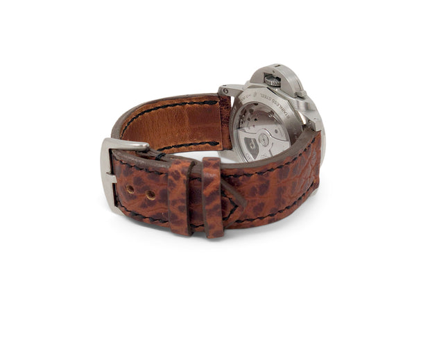 "Calhoun" Premium Watch Strap | American Shrunken Bison | Cognac