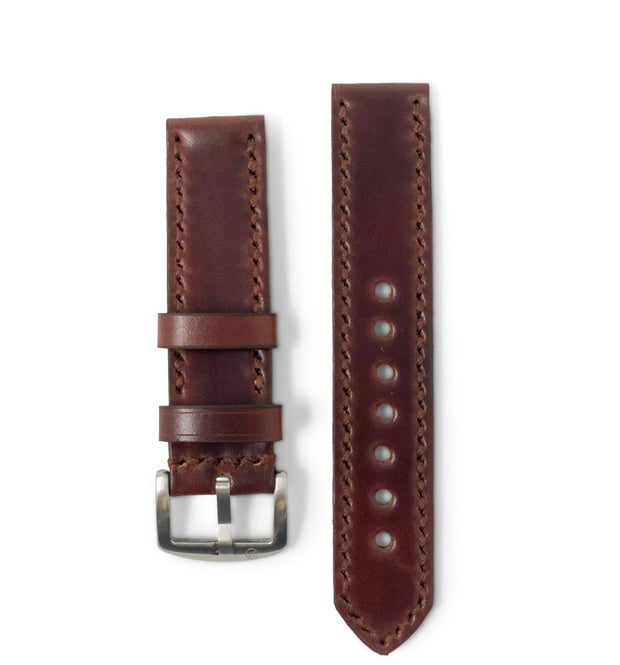 "Calhoun" Premium Watch Strap with Cedar Shell Cordovan