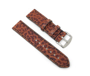 Calhoun Premium Watch Strap with Cognac American Shrunken Bison