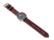 "Calhoun" Premium Watch Strap with Cedar Shell Cordovan
