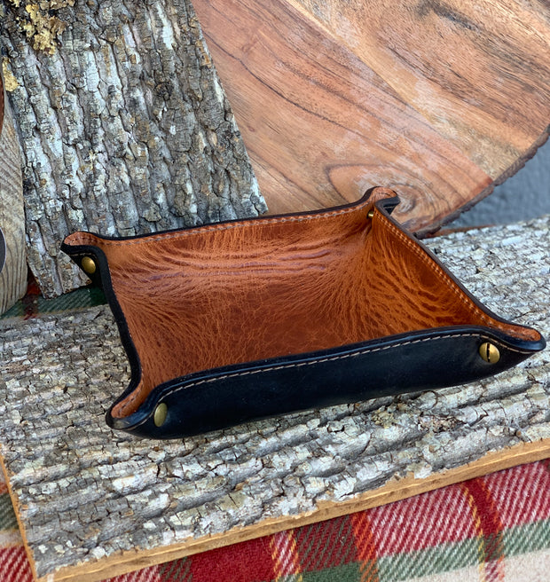 Horween "Black and Tan" Valet Tray