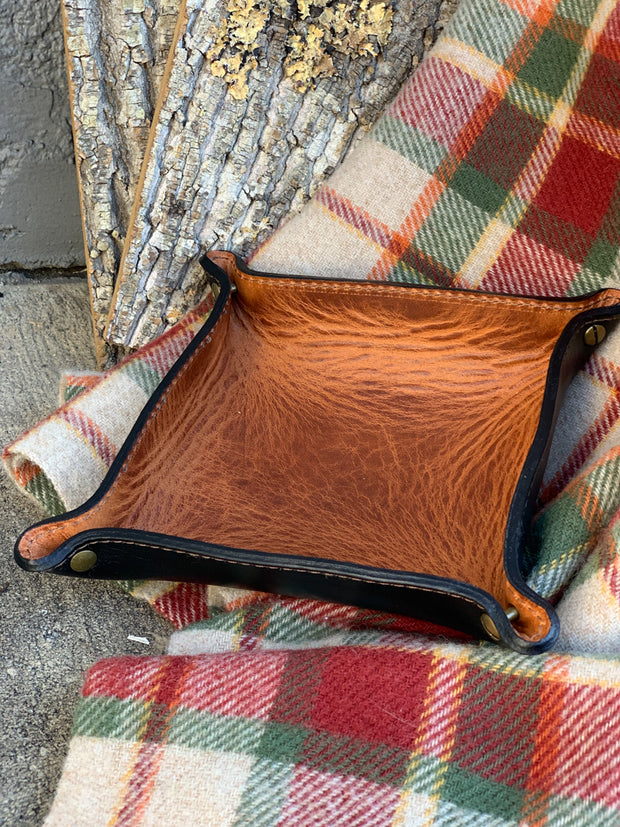 Horween "Black and Tan" Valet Tray