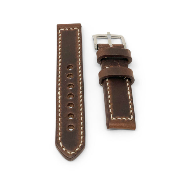 “Calhoun” Premium Watch Strap | Horween Chromexcel Leather | Dark Brown