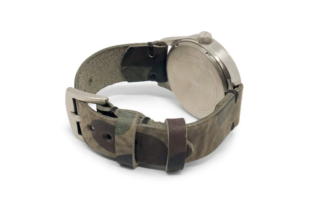 Standard Watch Strap with Camo Print Leather