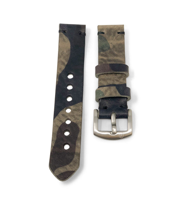 Standard Watch Strap with Camo Print Leather
