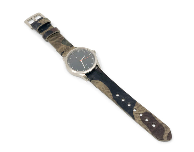 Standard Watch Strap with Camo Print Leather