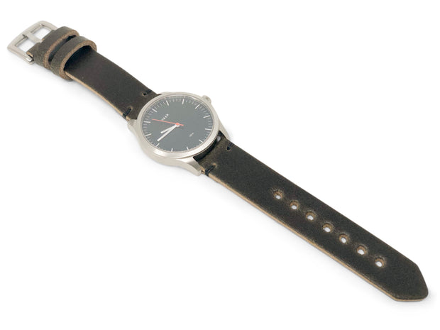 Standard Watch Strap with Horween Olive Waxed Flesh Chromexcel