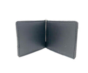 Handmade Leather Wallet |  Money Clip Cardholder | Black Alligator