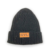 GVL Beanie Black Knit Merino Wool