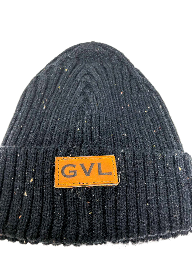 GVL Beanie Black Knit Merino Wool