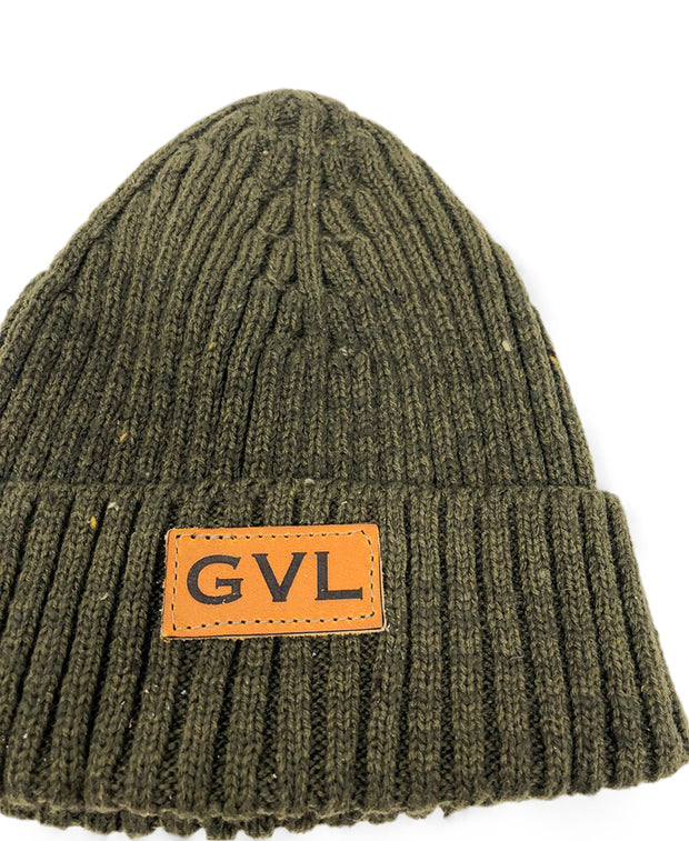 GVL Beanie Olive Knit Merino Wool