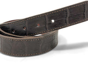 Handmade Leather Belt | American Alligator | Brown English Bridle Lining