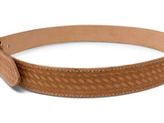 Handmade Leather Belt | Basketweave Vegetable Tan