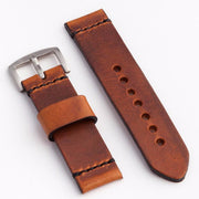 Premium Lug Stitched Watch Strap with English Tan Dublin Leather 