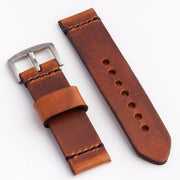 Premium Lug Stitched Watch Strap with English Tan Dublin Leather - JackFosterWatchStrap