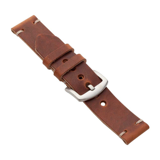 Standard Watch Strap with English Tan Dublin Leather - JackFosterWatchStrap