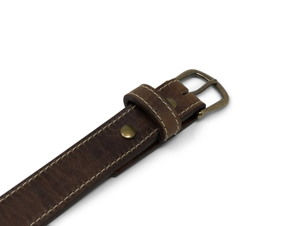 Handmade Leather Belt | Horween Dublin | Nut Brown